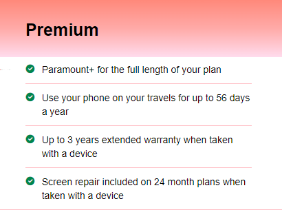 Premium plan benefits