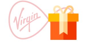 Vigin Mobile behind gift box