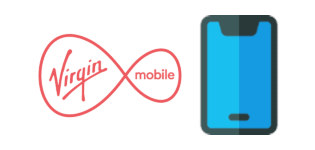 Virgin Mobile logo with phone