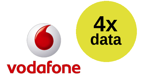  Vodafone 4x data