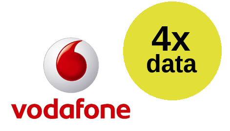 Vodafone 4x data