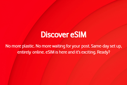 Vodafone eSIM banner