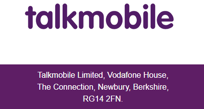 Screenshot of Talkmobile address