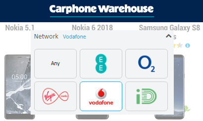 Carphone Warehouse's Vodafone phone contracts
