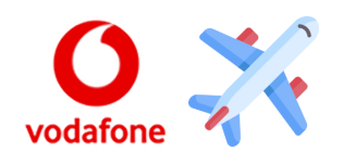 Vodafone logo and plane