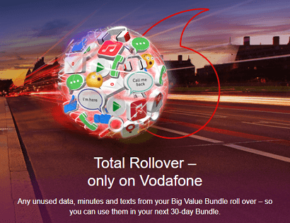Vodafone Total Rollover banner