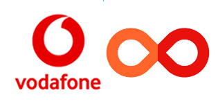 Vodafone logo and unlimited sign