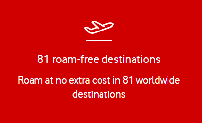 Vodafone roam free destinations