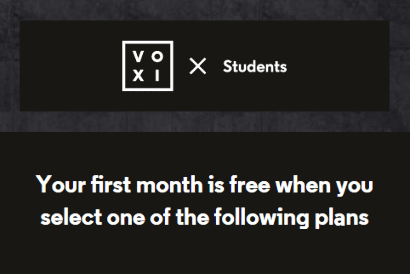 VOXI student discount