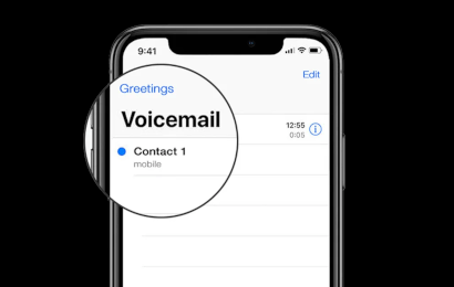 Screenshot of visual voicemail on an iPhone
